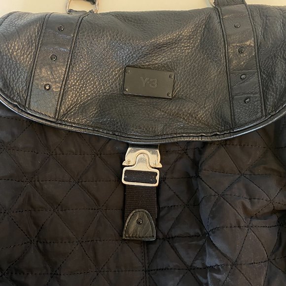 Yohji Yamamoto Y-3 Quilted Backpack with Red Lining main image 10